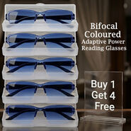 Bifocal Colored Adaptive Power Reading Glasses Buy 1 Get 4 Free (5BOC3RG2)